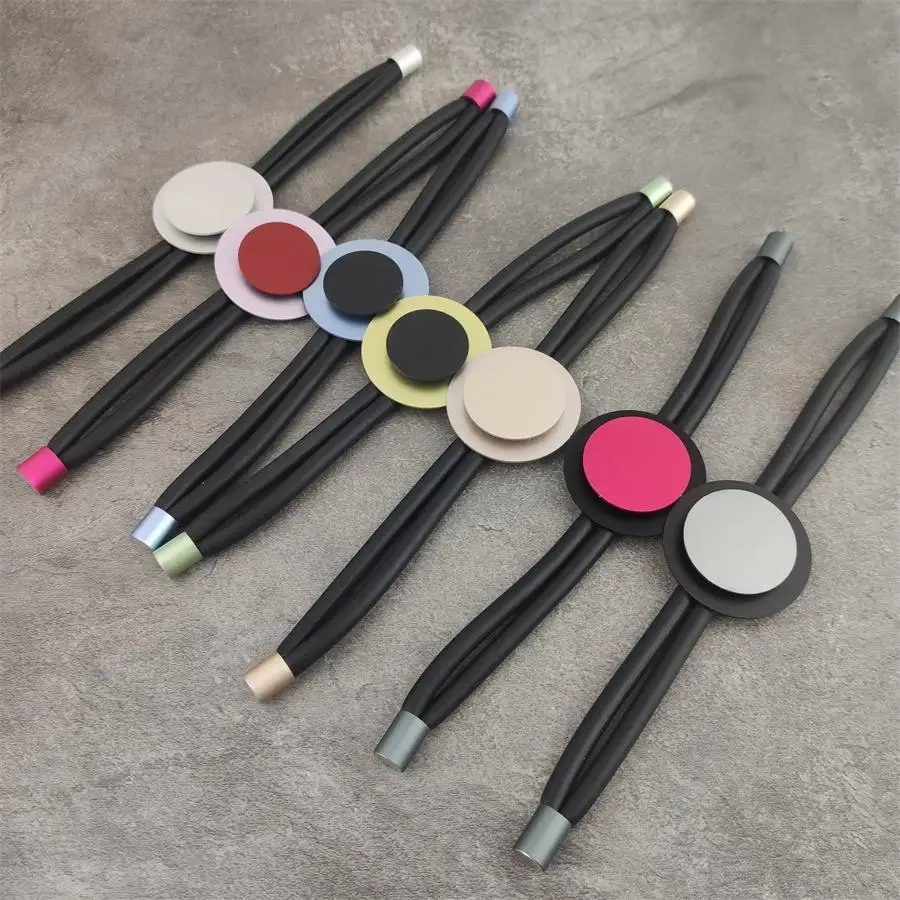 Женские круглые браслеты ручной работы браслет из алюминия с резиновой вставкой