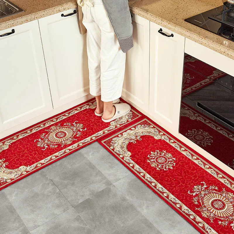 Европейский кухонный коврик жаккардовый Противоскользящий длинный напольный