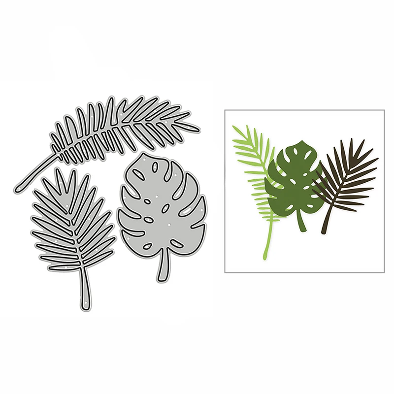 Фото Monstera Пальмовые Листья новые металлические Вырубные штампы для скрапбукинга