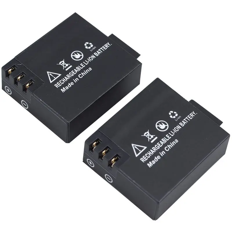 2 pieces of 3.7 v 900 mah battery + dual charger for sjcam sj4000 sj5000 sj6000 sj 4000 5000 camera accessories | Электроника