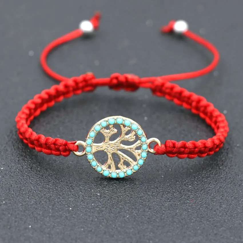 Очарование Для женщин браслет Злейшего Глаза красная веревочная нить сердце