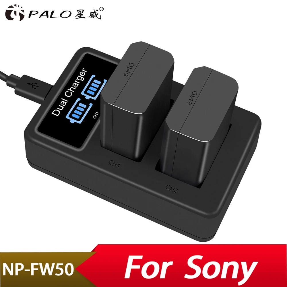 2 шт. Аккумулятор для камеры Sony Alpha a6500 a6300 a6000 a5000 a3000|np fw50|camera battery2pcs np-fw50 |