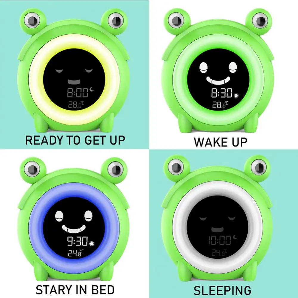 Детские часы с будильником тренировки сна цветной ночной Светильник цифровой