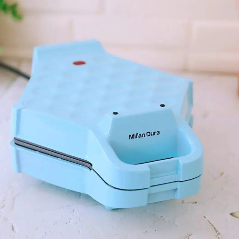 blue 220V антипригарный бытовой автоматический Электрический Eggette вафельница машина набор «сделай сам» для завтрака HongKong Eggette EU/AU/UK/US - Цвет: blue