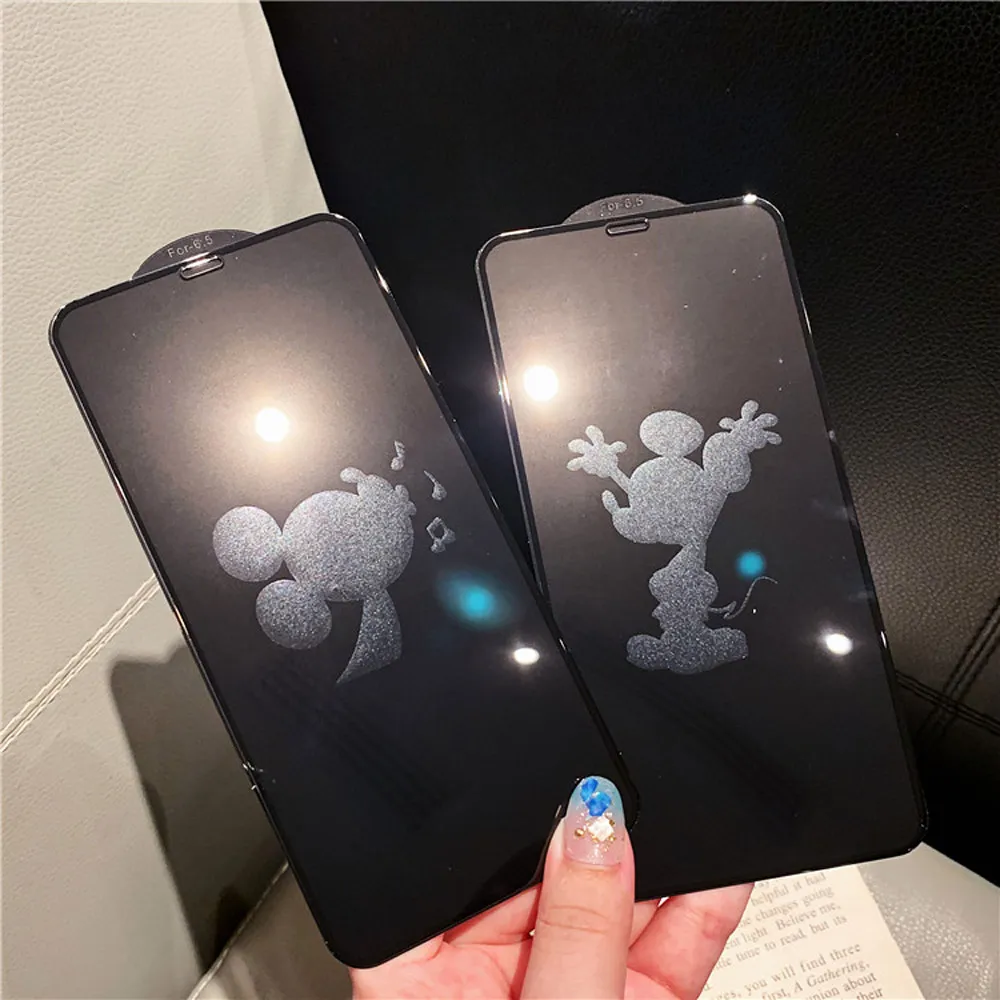 Закаленное защитное стекло FAYANG для Iphone xs max xr x xsmax Full с рисунком Микки Мауса из