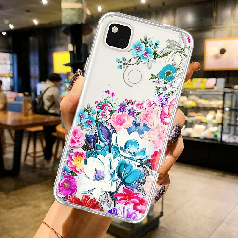 Flower Coque Cover 5.0For Google Pixel 5 6 Case For Google Pixel 2 3 3A 4 4A 5A 5 XL 6 6Pro 5G Floral Phone Back Coque Cover images - 6