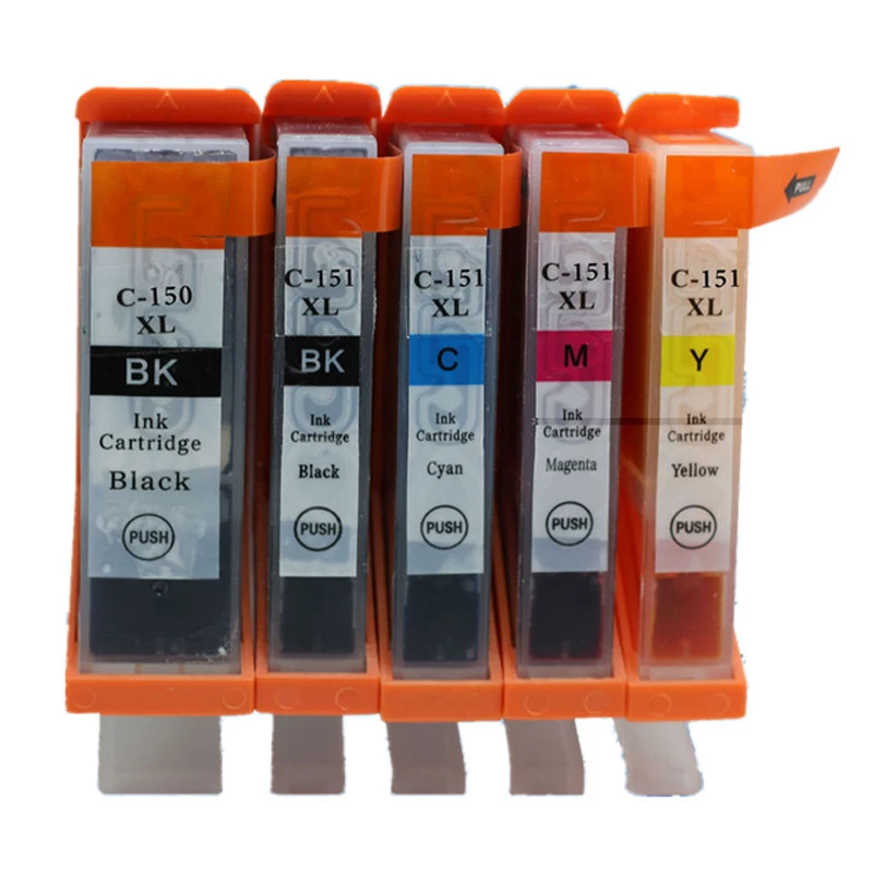 Vilaxh 5 шт. PGI-150 PGI150 PGI 150 CLI-151 чернильный картридж для Canon PIXMA MG5410 MG5510 MG5610 MG6310 MG6410 MG6610