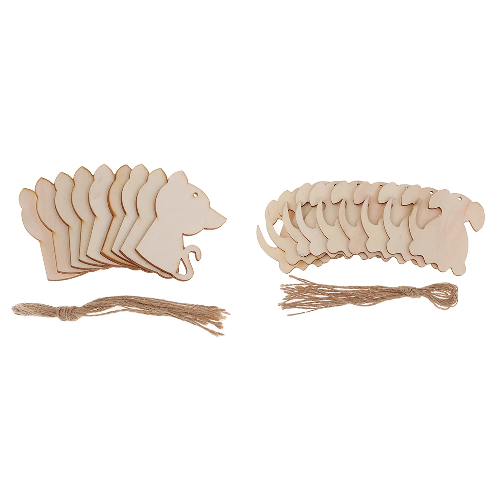 20 шт. деревянные вырезы с животными пустое дерево|Поделки из дерева| |