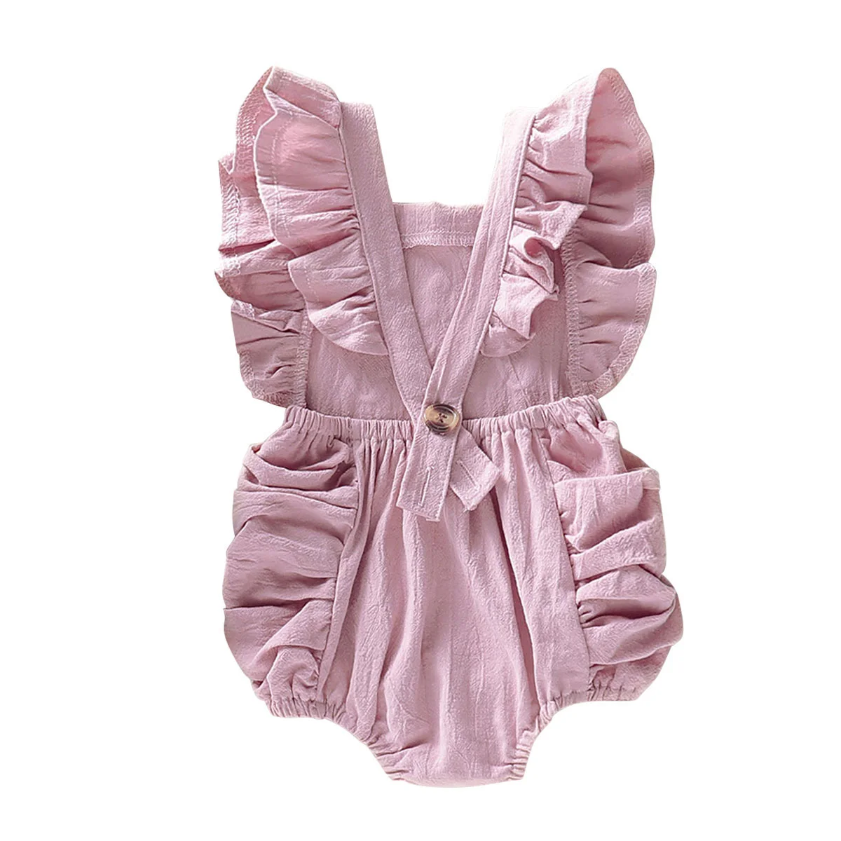 Комбинезон для маленьких девочек с перекрестными лямками на спине регулируемыми