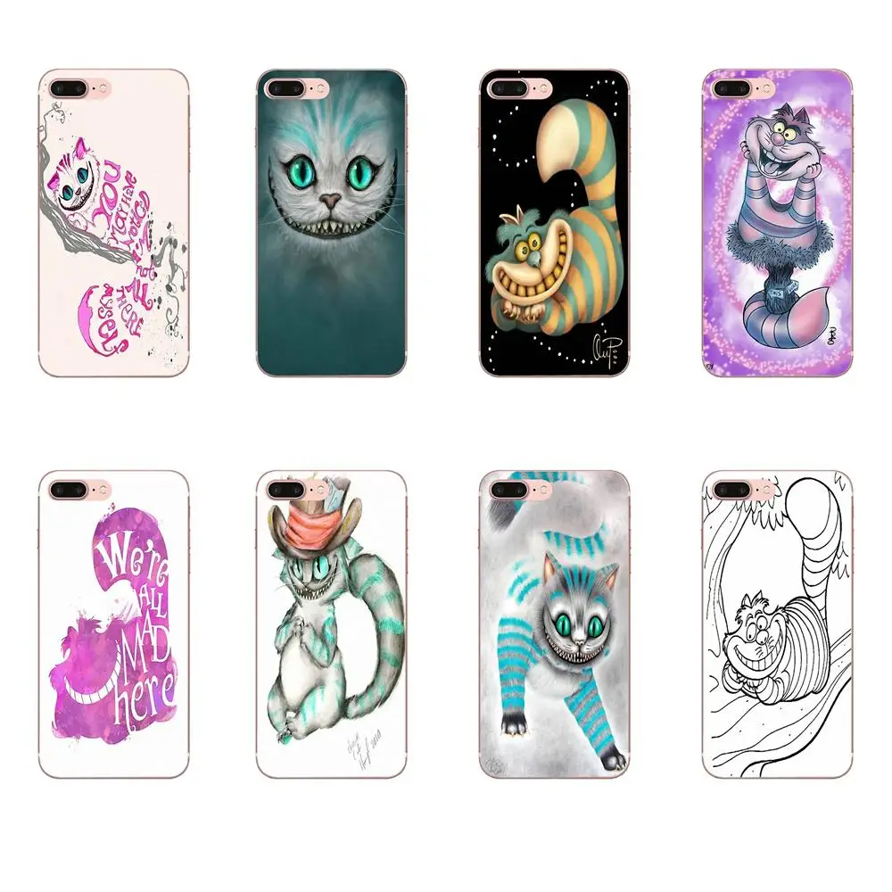 Мягкий Силиконовый ТПУ прозрачный дизайн мультяшный Чеширский кот для Samsung Galaxy S8