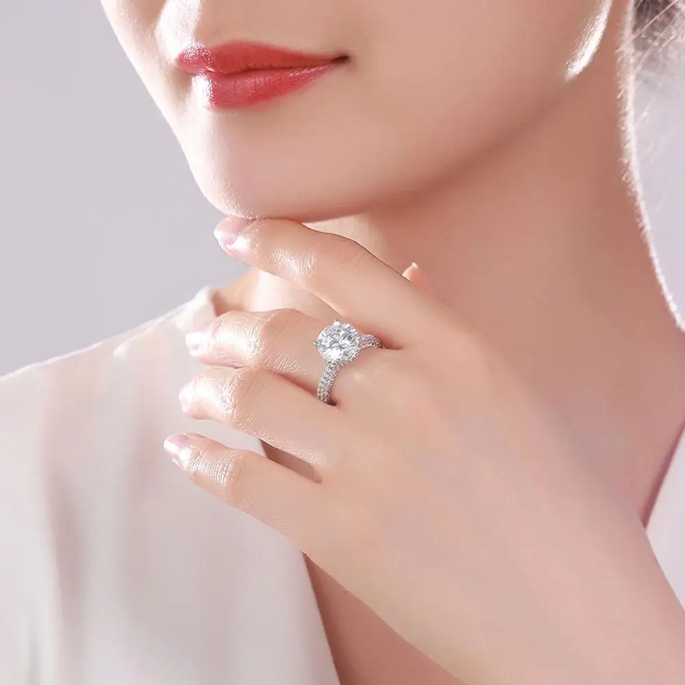 UMODE белое золото цвет свадебные кольца для женщин Bijoux кольцо ювелирные изделия AAA Bague аксессуары Femme подарок на помолвку для девочек UR0574A