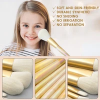 10 pcsset foundation brush makeup brush soft hair marble yellow makeup cosmetics tools kits eye shadow brush eyebrow blush