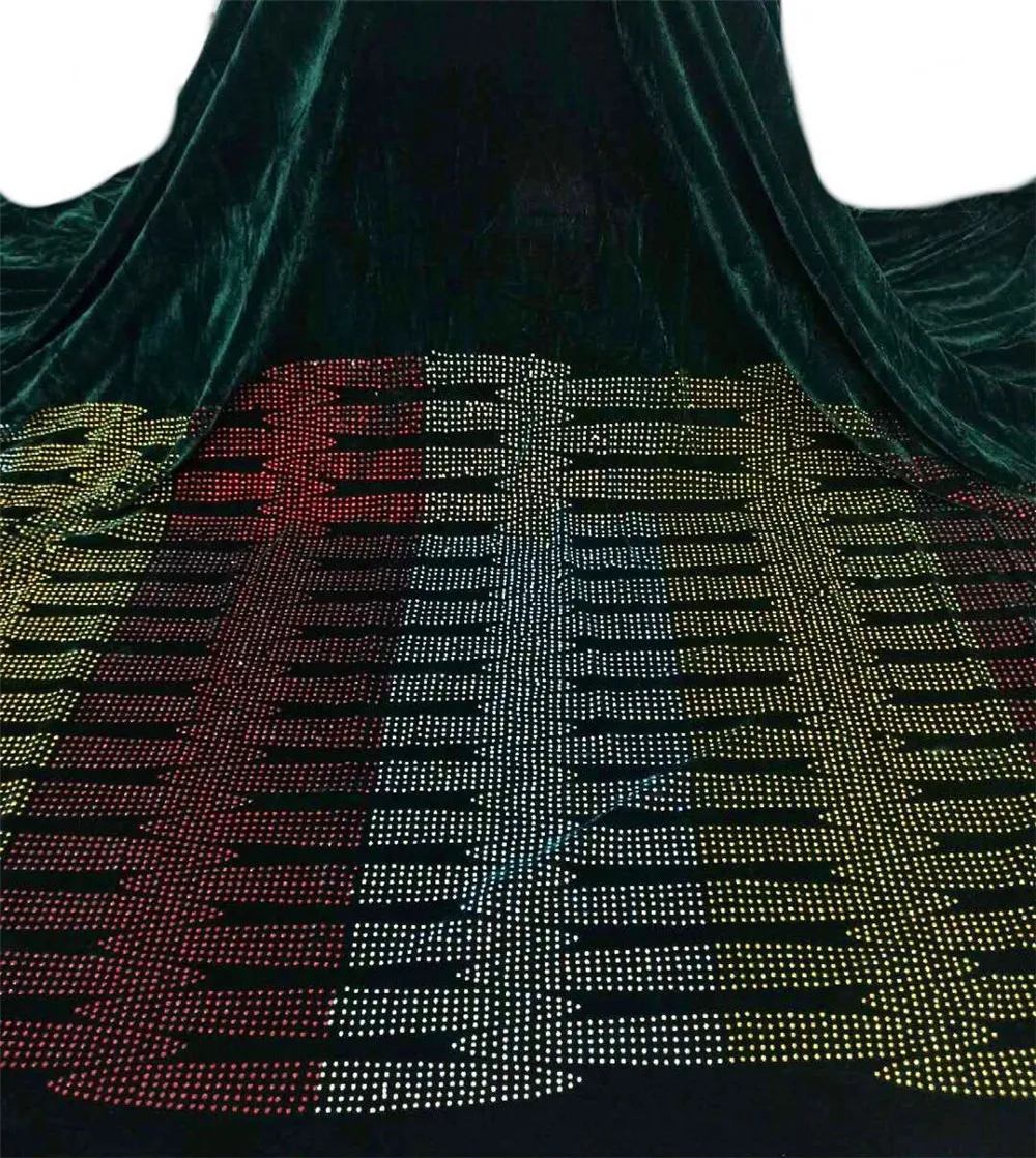 Цветная кружевная ткань с блестками и мягким тюлем бархатная 2021