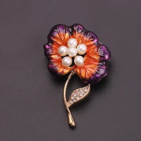 pearl daffodil flower brooch pin women garment accessories jewelry brooch rhinestone pin vintage womens brooch