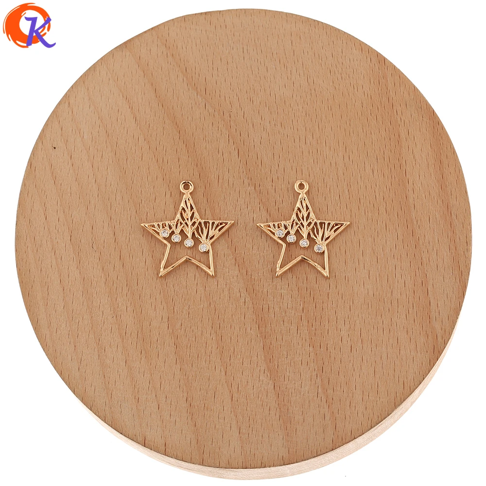 

Cordial Design 50Pcs Jewelry Accessories/Earrings Connectors/DIY Making/Copper Material/Hand Made/Earring Findings/CZ Charms