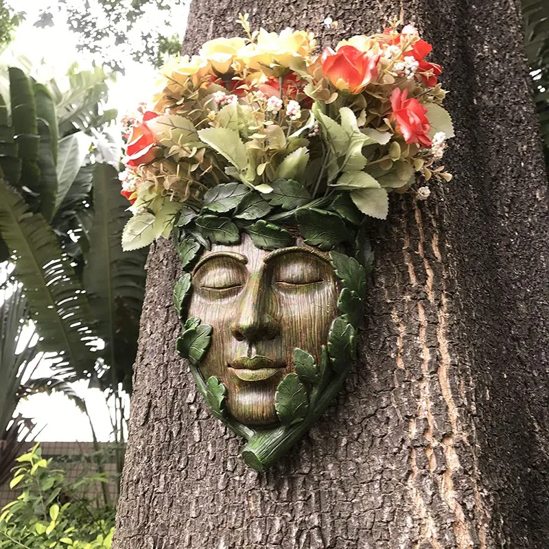 Sculpture Potted Plants Tree Surface Decoration Suitable for Garden | Дом и сад