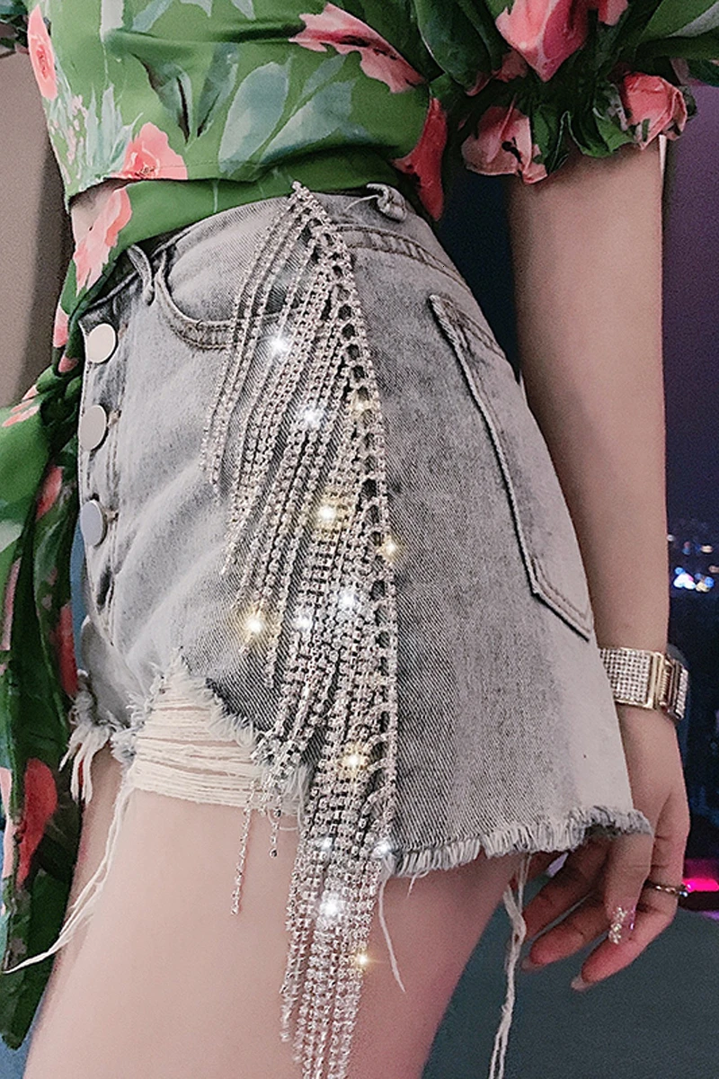 LANMREM 2020 Зимние новые женские джинсовые шорты для тяжелой промышленности с