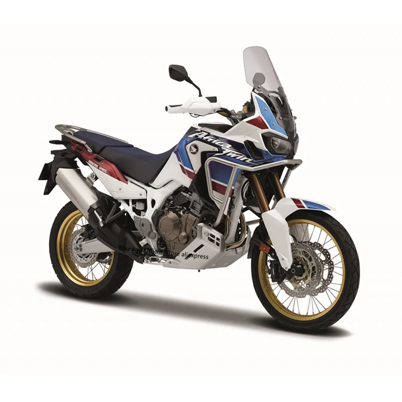Bburago-motocicleta de aleaci&oacute;n, modelo de motocicleta de juguete, colecci&oacute;n de regalo, Honda Africa Twin Adventure, 1:18-1