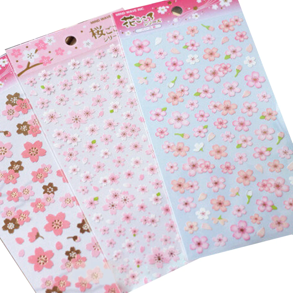 

1sheet PVC Material Japan Style Sakura Oriental Diary Deco Scrapbooking Masking Sticker Memo Pad Stickers ZMONH Cherry Blossom