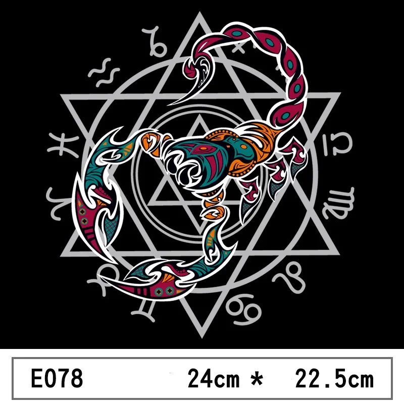 Железные нашивки на животных 12 созвездий для одежды термопереводные наклейки