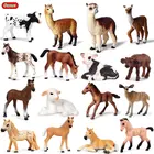 Фигурка сельскохозяйственных животных Oenux, милая модель, экшн-фигурка, альпака, корова, фигурки лошадей, овца, коза, миниатюрная развивающая игрушка для детей