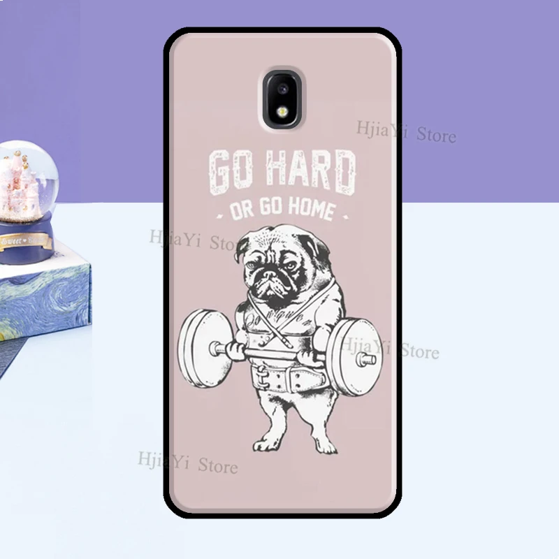 Funny Pug Lift Gym Cover For Samsung Galaxy A8 A6 A7 A9 2018 J8 J4 J6 Plus J1 A3 A5 2016 J3 J7 J5 2017 Case images - 2
