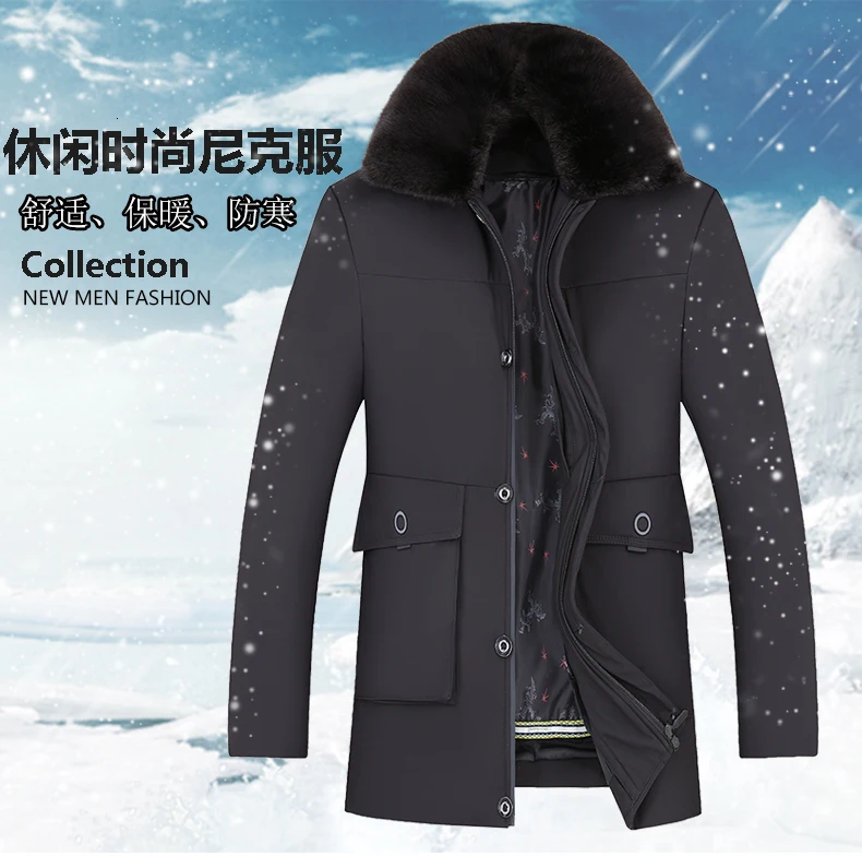 Plus 10XL 8XL 6XL Winter Jacket Men Fashion Casual Slim Thick Warm Mens Coats Parkas With fur collar Long Overcoats Male Clothes
