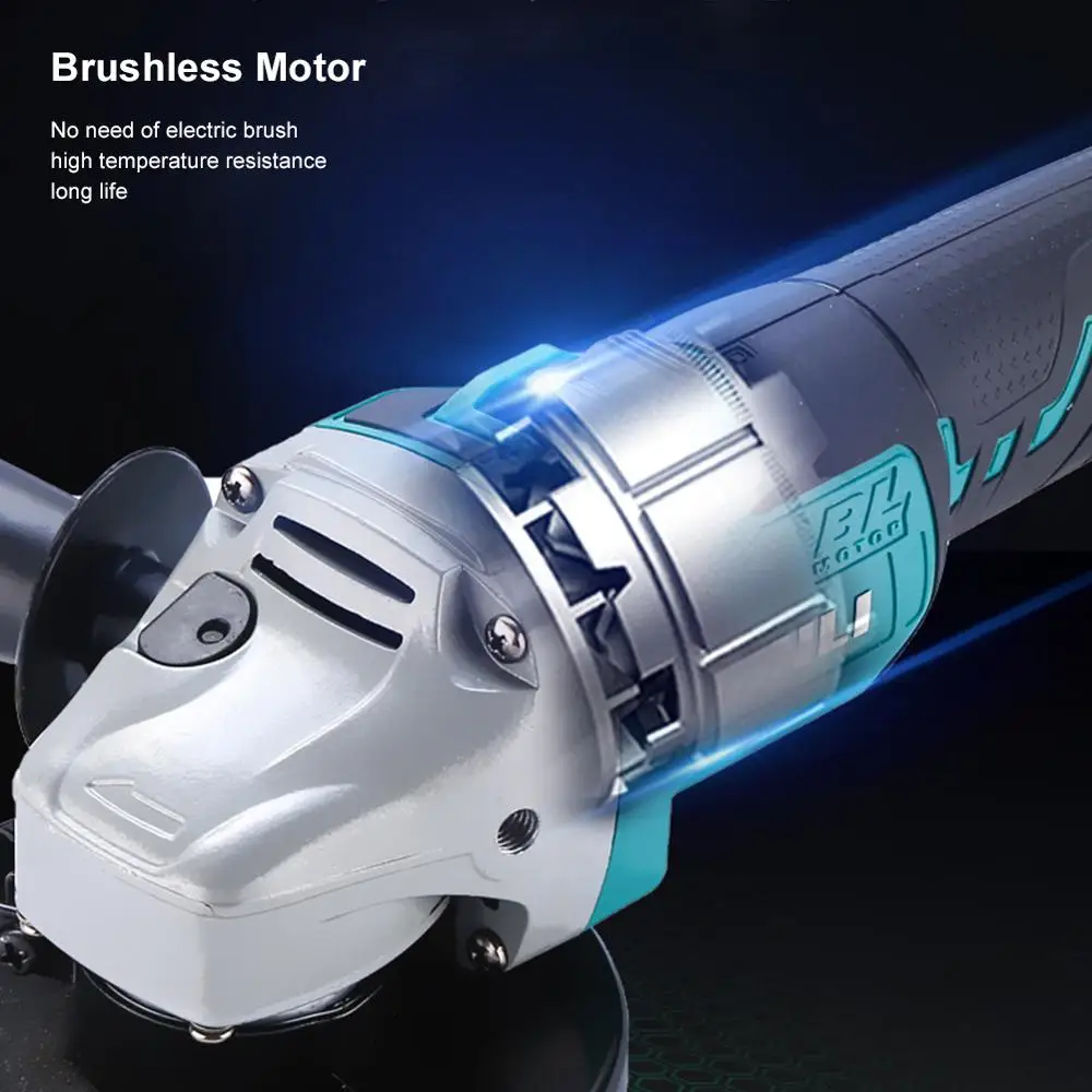 Беспроводная ударная шлифовальная машина бесщеточный угловой полировщик 100/125 мм