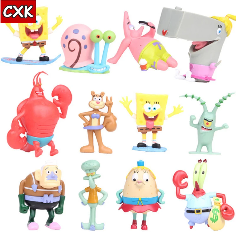 Анимация каваи Губка Боб Патрик звезда подвижная фигурка модель игрушки кукла