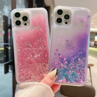 glitter liquid quicksand phone case for iphone 12 pro max 13 12mini 11 xs xr x se 2020 6 7 8 plus quicksand phone case