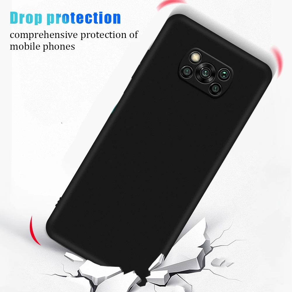 black matte phone case for xiaomi poco x3 pro nfc f3 silicone thin soft cover funda for xiaomi poco x3pro x3nfc shockproof case free global shipping