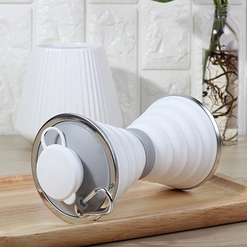 Ультратонкая силиконовая складная чашка противообрастающая крышка кофейная для