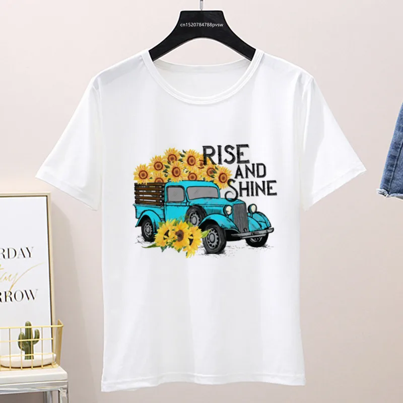 Футболка женская с графическим принтом винтажная рубашка акварельным рисунком