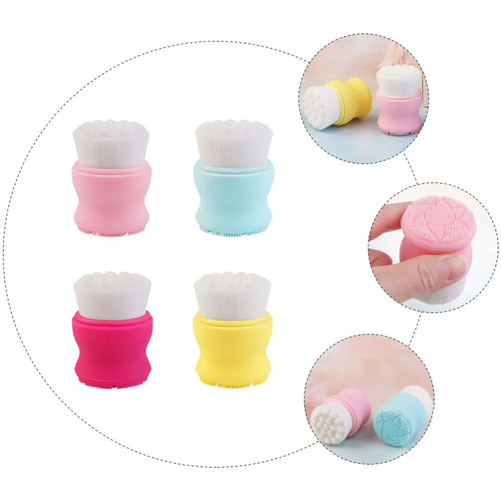 

4pcs Skin Care Facial Brush Deep Cleaning Brush Scrubber