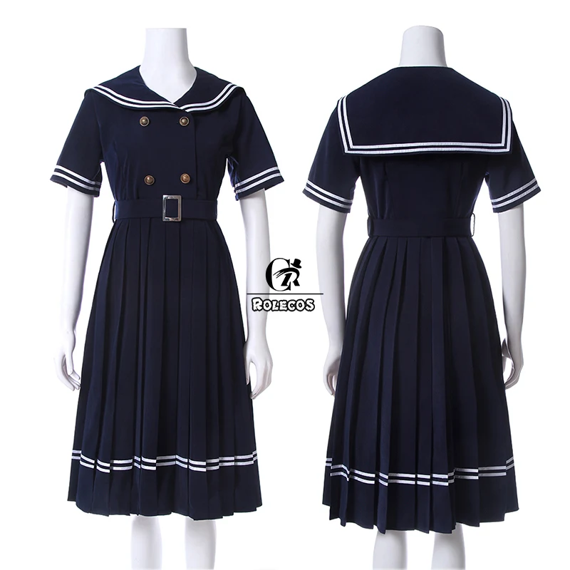 ROLECOS японская JK школьная форма матроска Косплей костюмы темно синее длинное
