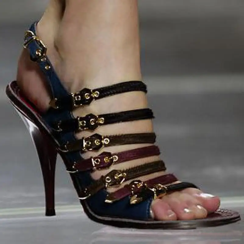 

Сандалии-гладиаторы женские на высоком каблуке, босоножки с квадратным носком и пряжкой, подходящие цвета, туфли-лодочки, лето 2021