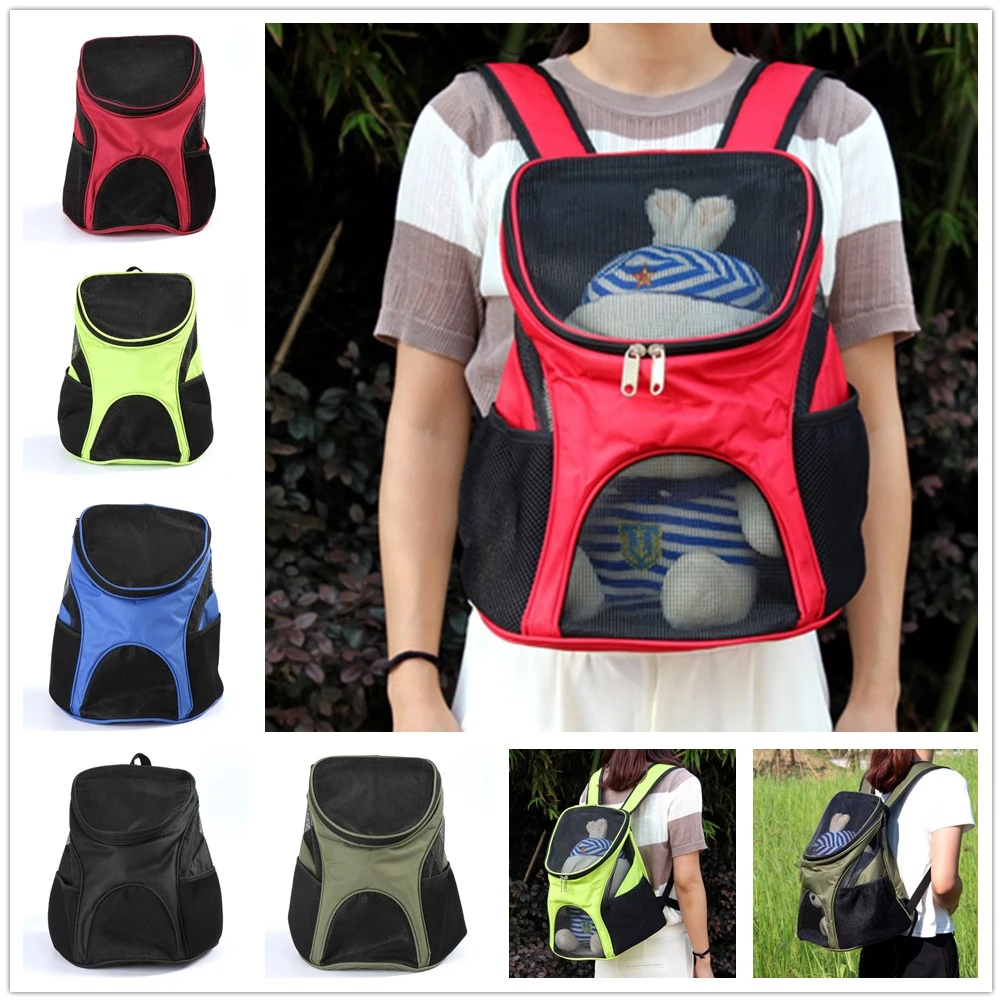 

Воздухопроницаемая уличная сумка для собак с двойным плечом, удобная переносная сетчатая переноска с окошками для путешествий и прогулок
