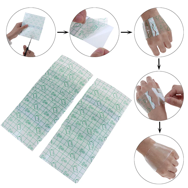 

10 Waterproof Transparent Adhesive Wound Dressing Fixer Plaster Stretch Fixation