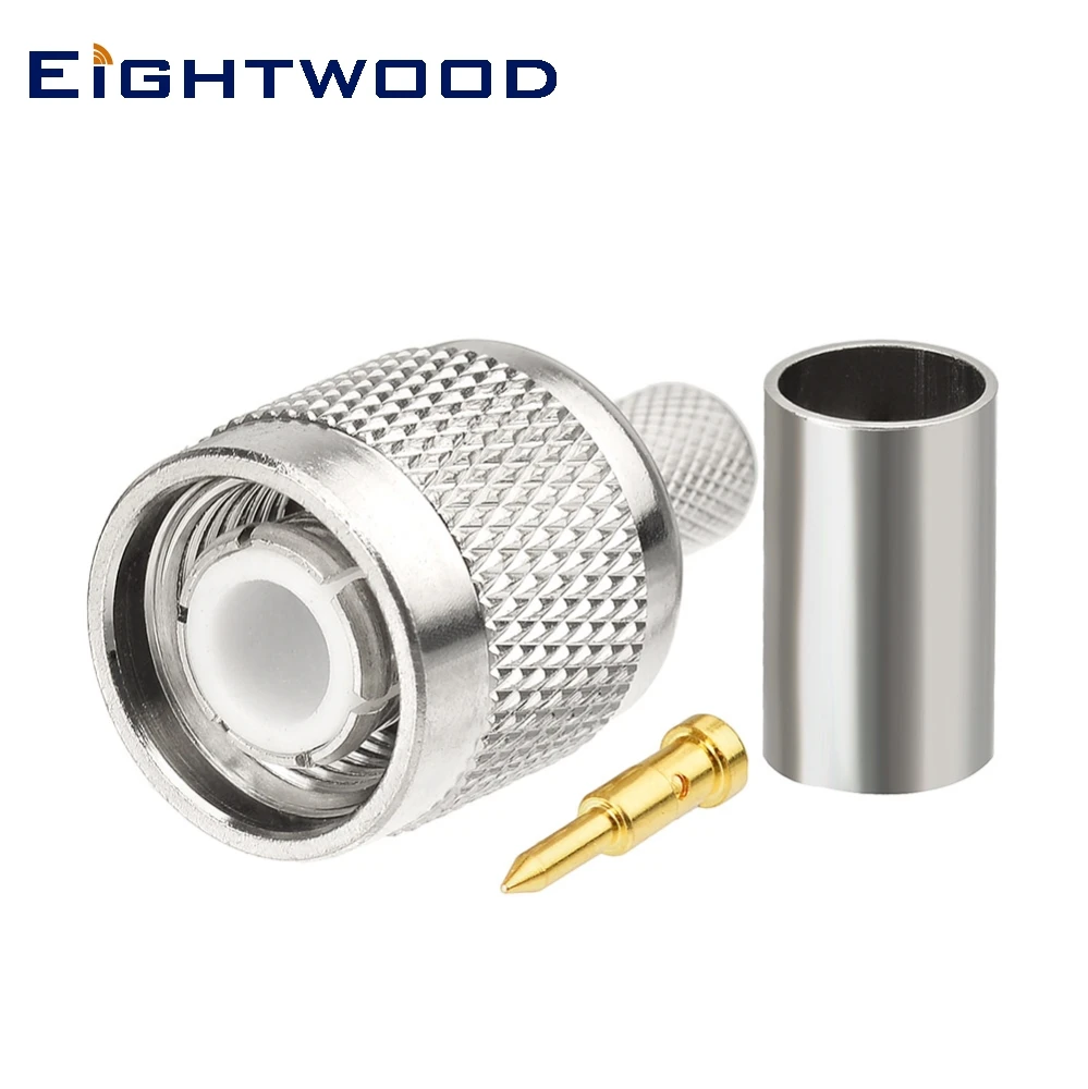 Eightwood 5 шт. TNC Штекер РЧ коаксиальный разъем обжимной LMR240 RG59 кабель для антенн