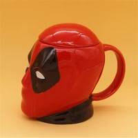 350ml 3d marvel deadpool cartoon water cup coffee milk tea ceramic mug home office collection cup festival children gifts cup