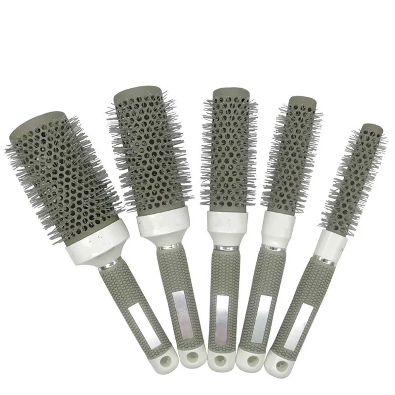 6 размер щетка для волос Nano расческа термальная Керамическая ионная круглая