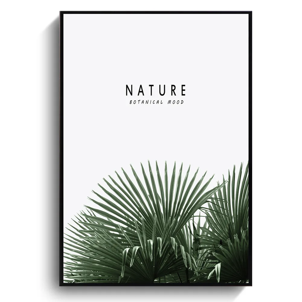 

Green Plants Canvas Painting Green Leaves Wall Art Poster and Prints Wall Pictures for Home Decor Living Room Decoration