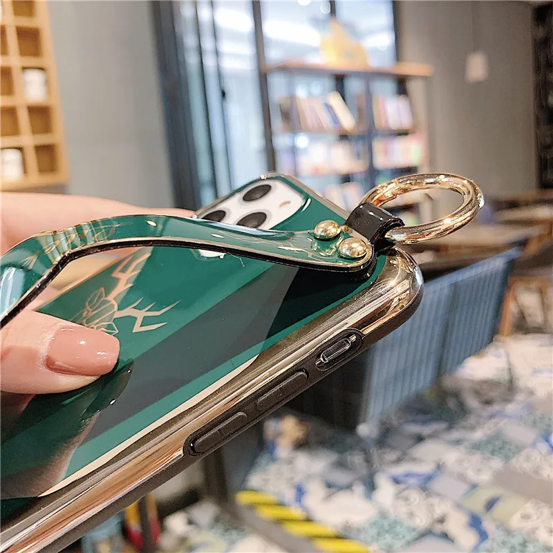 

Elk Mobile Phone Coque Iphone Xs 12 Pro Max Mini Case Gray Wristband Tpu For Huawei Mate30 p30 Pro Silicone Tpu Fundas Iphone 11