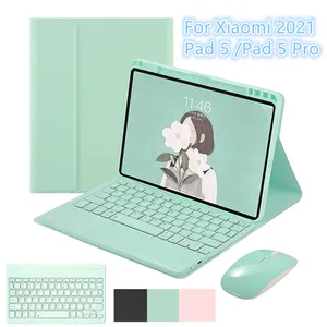 keyboard case for xiaomi pad 5 2021 cover with keyboard for xiaomi mi pad 5 pro bluetooth keyboard mouse 11 inch tablet case free global shipping