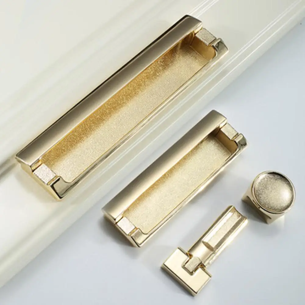 Золотая дверная ручка для шкафа роскошный гардероб обуви современный