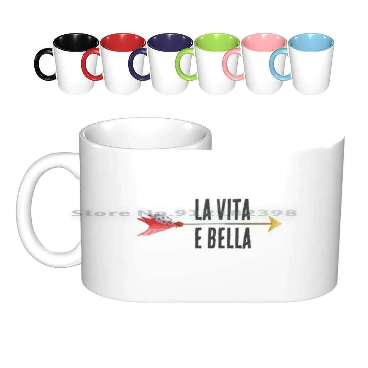 

La Vita E Bella - Life Красивая-вдохновляющая цитата-итальянские Керамические Кружки Кофейные чашки Кружка для молока и чая La Vita E Bella Italia