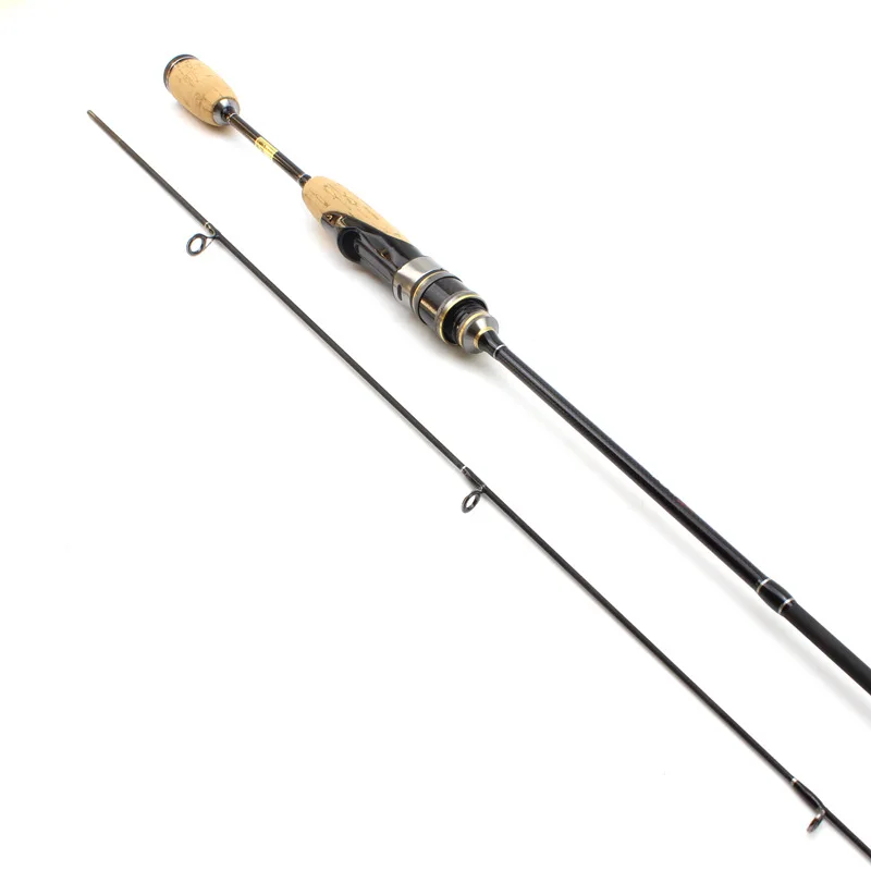 Дешевый спиннинг для путешествий UL 1,8 м 1,98 м с твердым углеродным наконечником, вес приманки 2-7 г, леска 2-6LBS, удочка для рыбалки в твердом чехле.