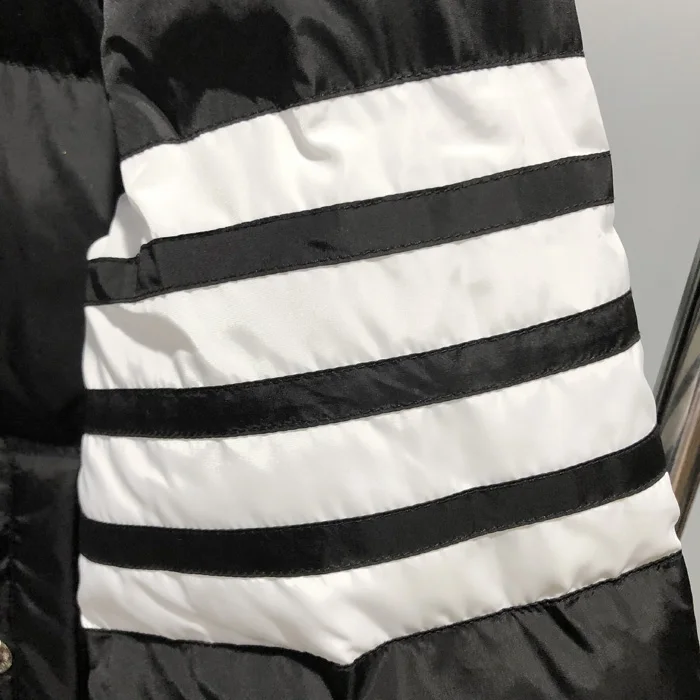 

2021 Fashion TB THOM Brand Cotton Clothes Men Hooded Jacket Loose Striped Solid Single Breasted Thick Winter Casual Cotton Coat