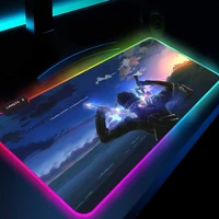 sword art online rgb mat pc accessories gaming table mat backlit mat mouse pad gamer led anime gamer lamp keyboard support