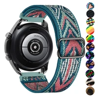 nylon strap for samsung galaxy watch 4classic3active 2gear s3amazfit adjustable elastic bracelet huawei gt 22epro band